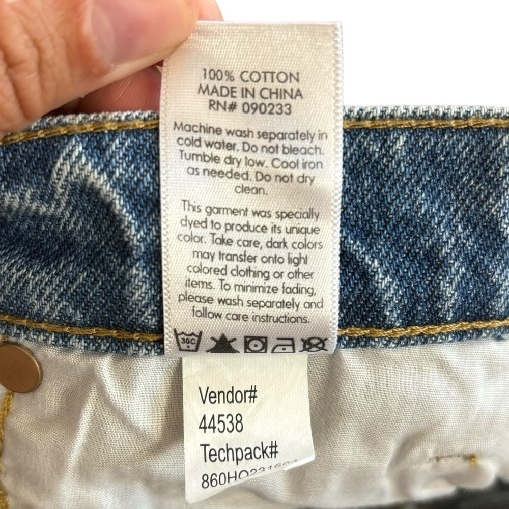 Pacsun 90’s Straight Leg Blue Jeans Women’s 25 Distressed Cropped Denim Casual - Picture 8 of 12